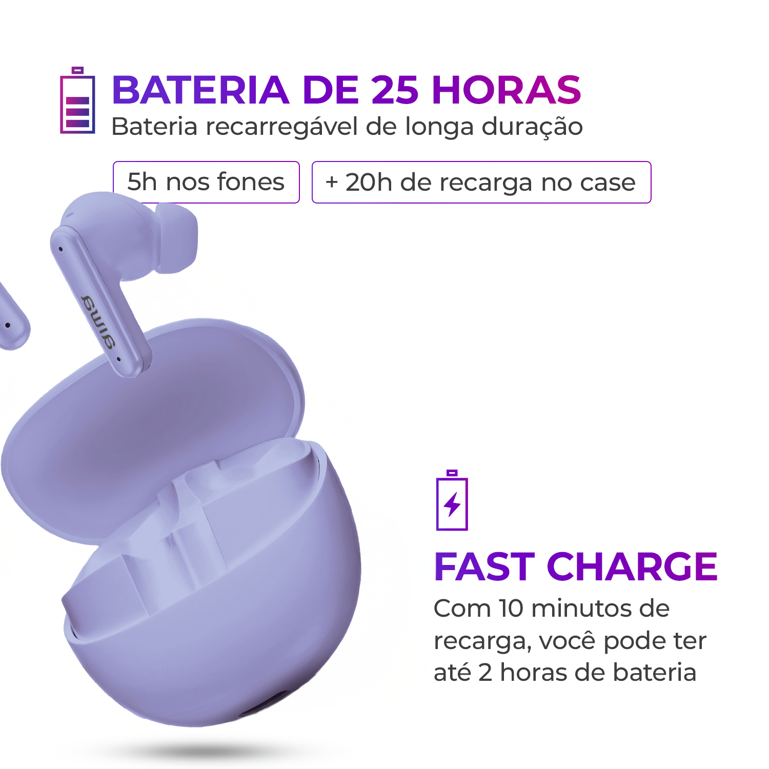 Fone De Ouvido Eardbud Aiwa Aws-eb-04-p Bluetooth Ipx4 Anc Fone De Ouvido Eardbud Aiwa Aws-eb-04-p Bluetooth Ipx4 Anc